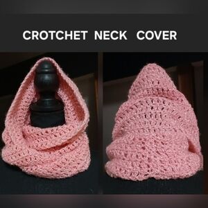 Pink Crochet Neck Wrap or Neck & Head Wrap